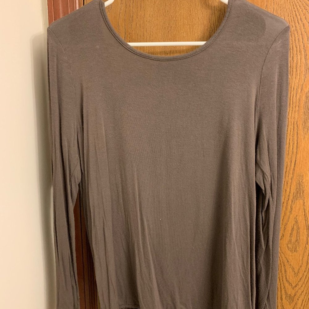 Long Sleeve Open Back Shirt